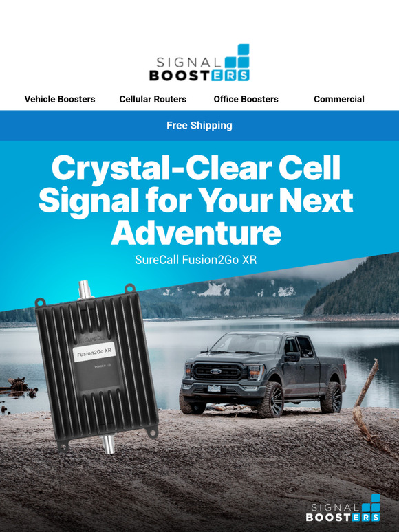 Save 10% on SureCall Fusion2Go XR Cell Signal Kits - Tailored for your Adventure.