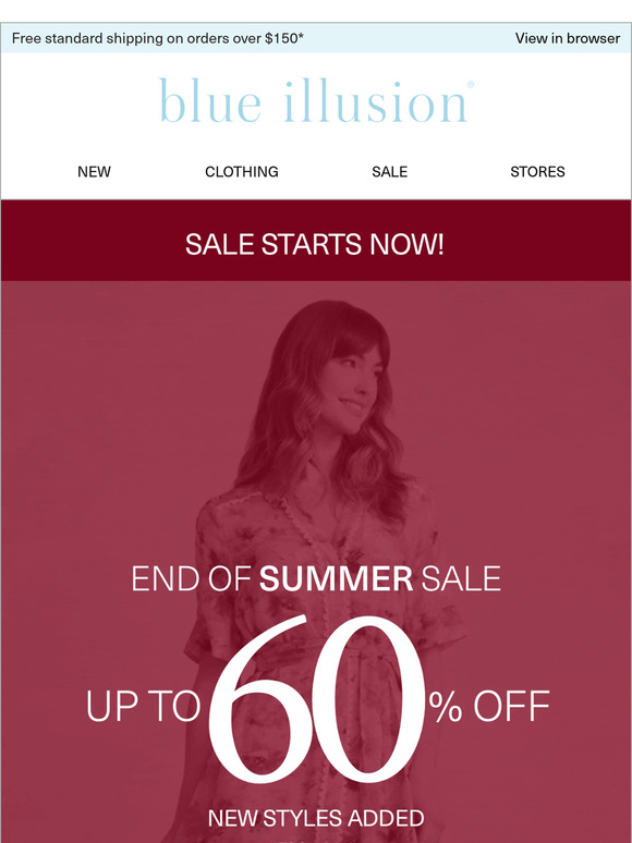 End Of Summer Sale Starts Now