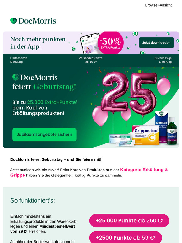 Jetzt bis zu 25.000 Extra-Punkte¹ sammeln! 🎁