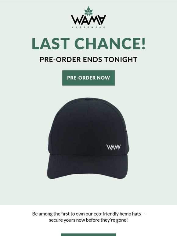 Hemp Hat Pre-Orders End Today!