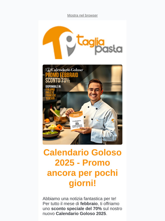 Reminder Promo -70% Calendario Goloso 2025