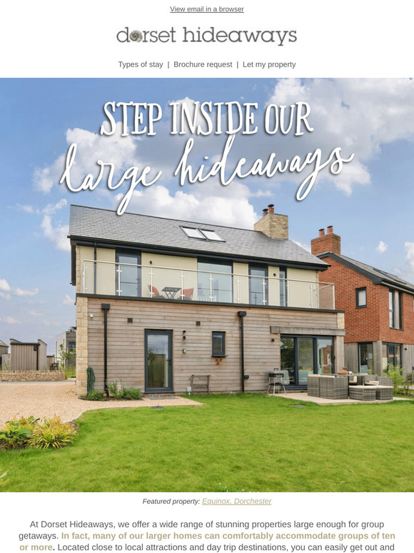 Large holiday properties for a fun family getaway 🏠