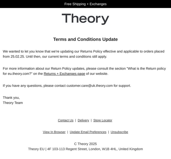 We're updating our Terms and Conditions