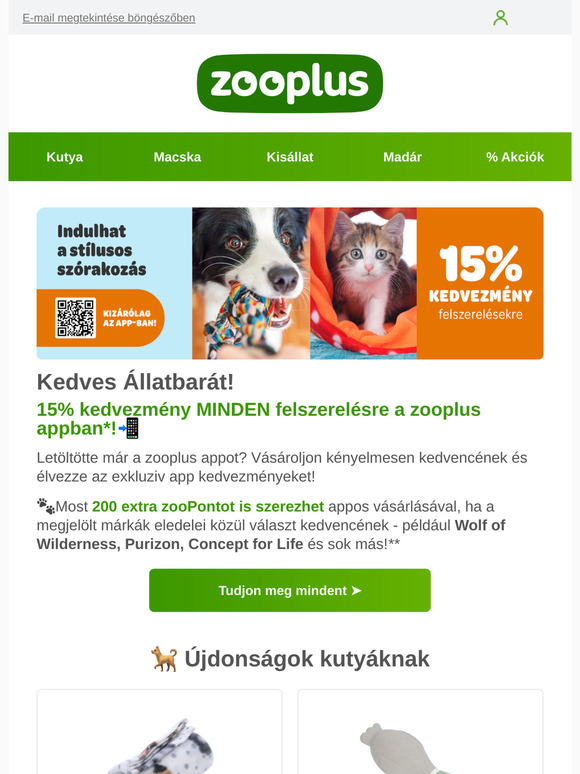 15% MINDEN felszerelésre az appban!🔥