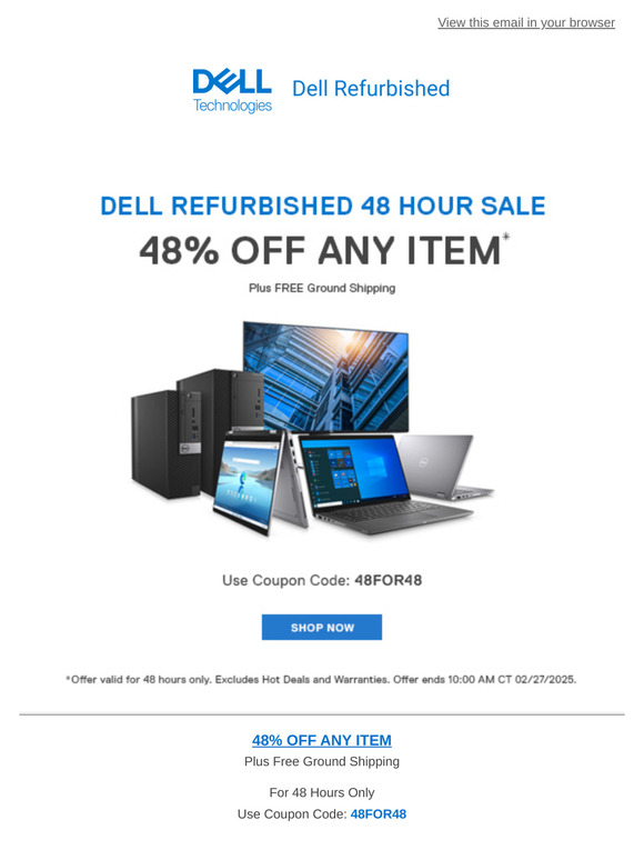 48% Off Any Item