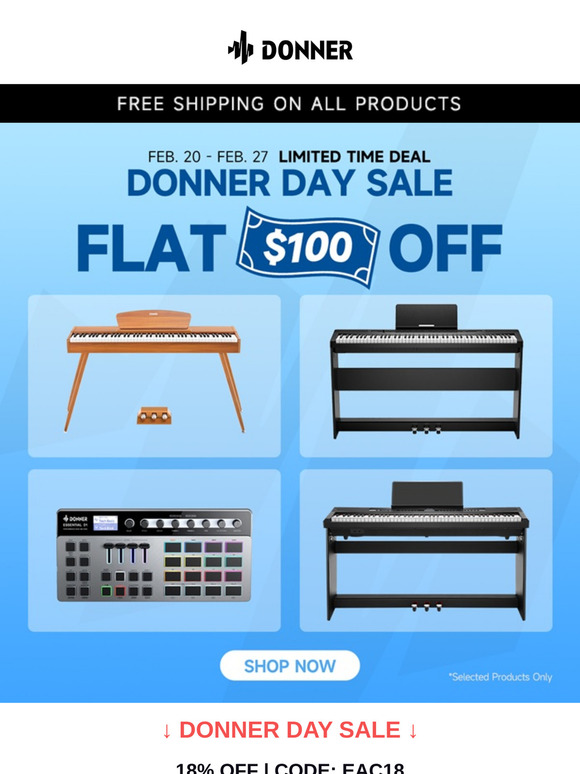 DONNER DAY exclusive savings end soon!