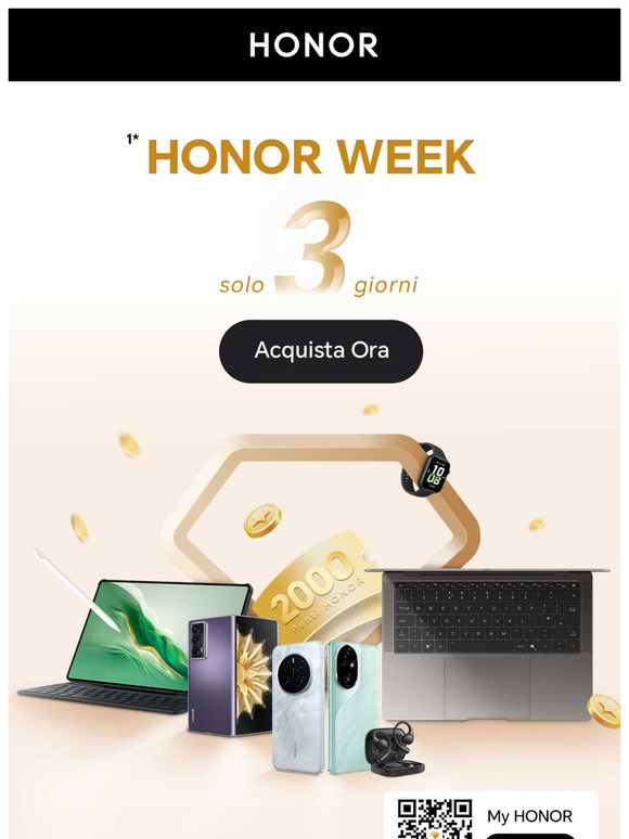HONOR WEEK Sale| solo 3 giorni alla fine!
