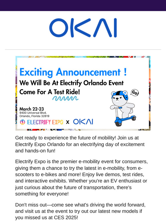 Heads up—We're going to Orlando for Electrify Expo