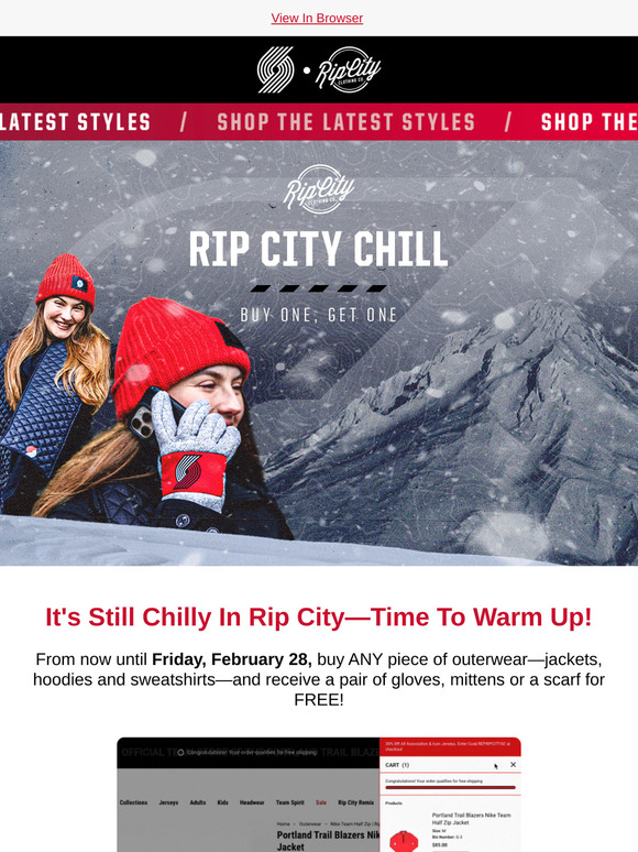 Free winter accessory + 30% off jerseys