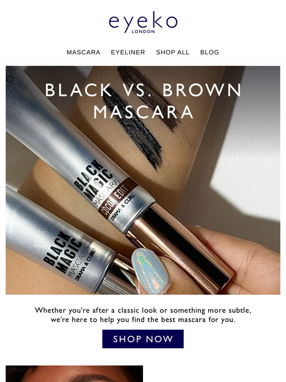 Black VS Brown Mascara🖤