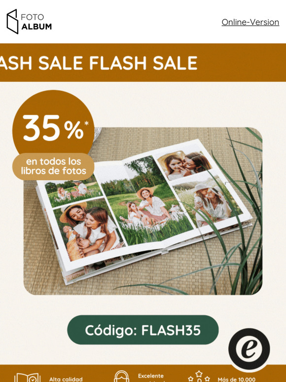 -35% de descuento en todos los libros de fotos