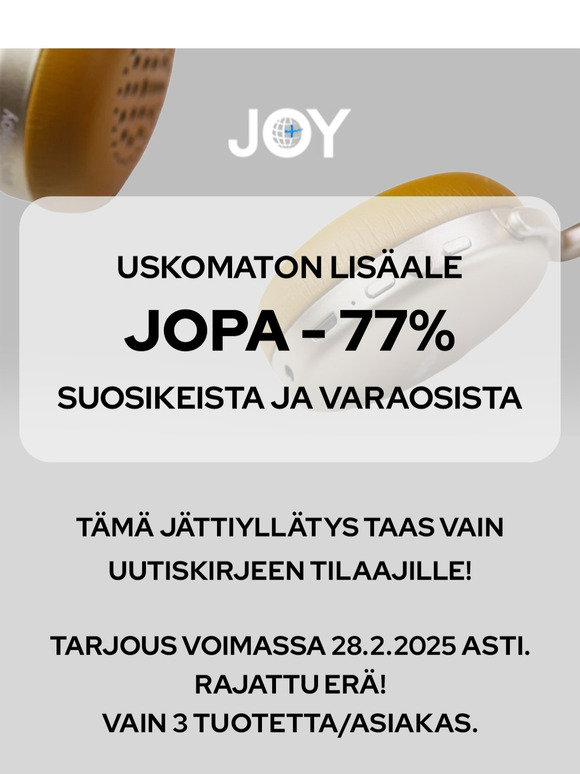 ⚡ USKOMATON LISÄALE JOPA -77% ⚡