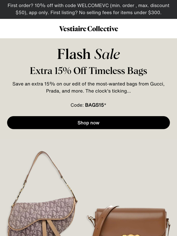 Extra 15% Off Timeless Bags
