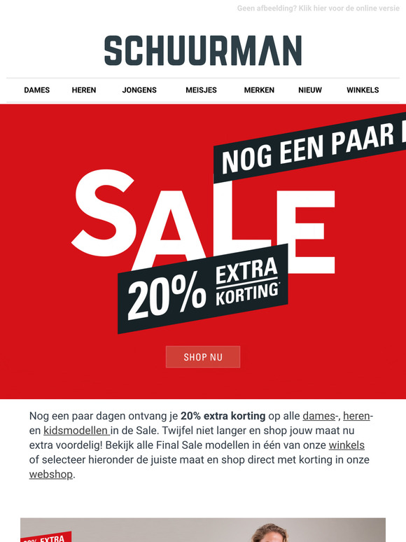 ❗Nog een paar dagen: 20% extra korting op de Sale