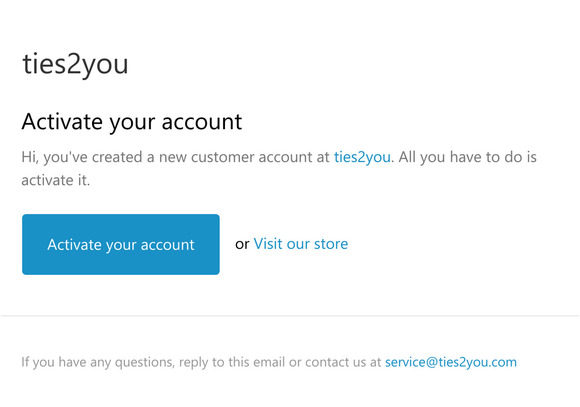 Customer account activation