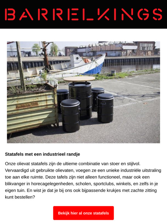 Statafels met een industriële uitstraling