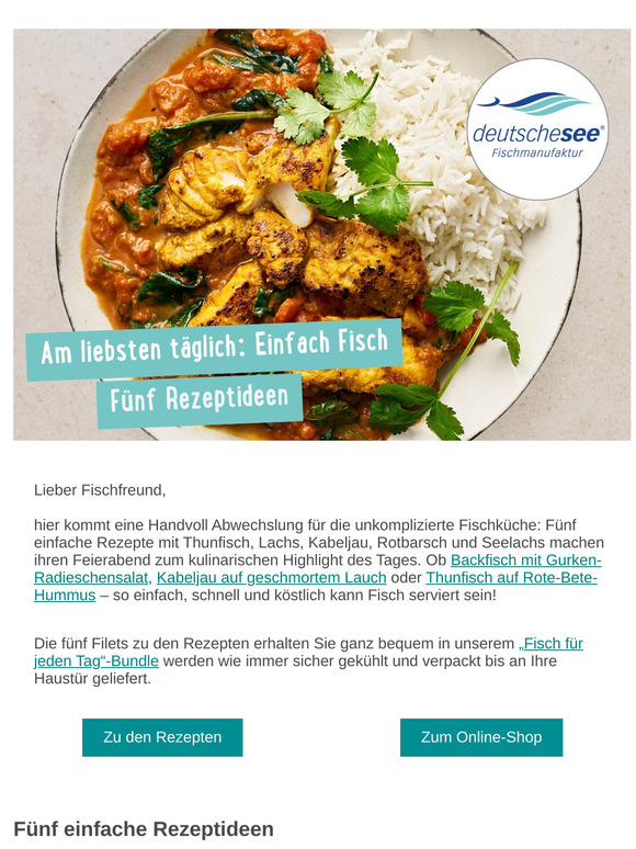 🐟 Fünf einfache Fisch-Rezepte