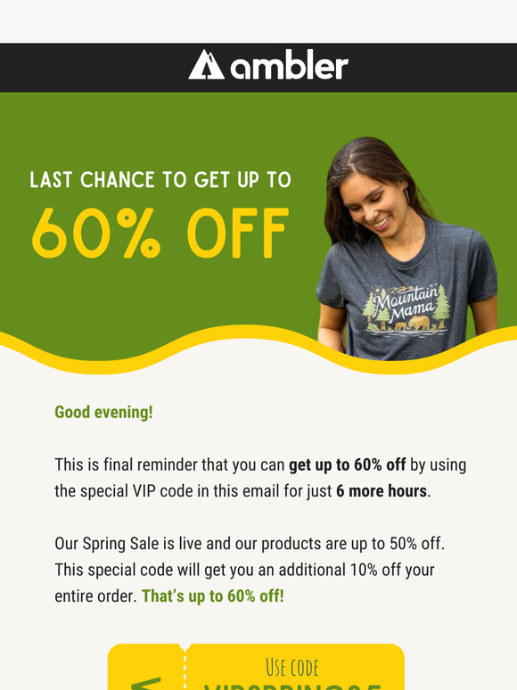 Hurry! Up to 60% off ends in 6 hours ⏰