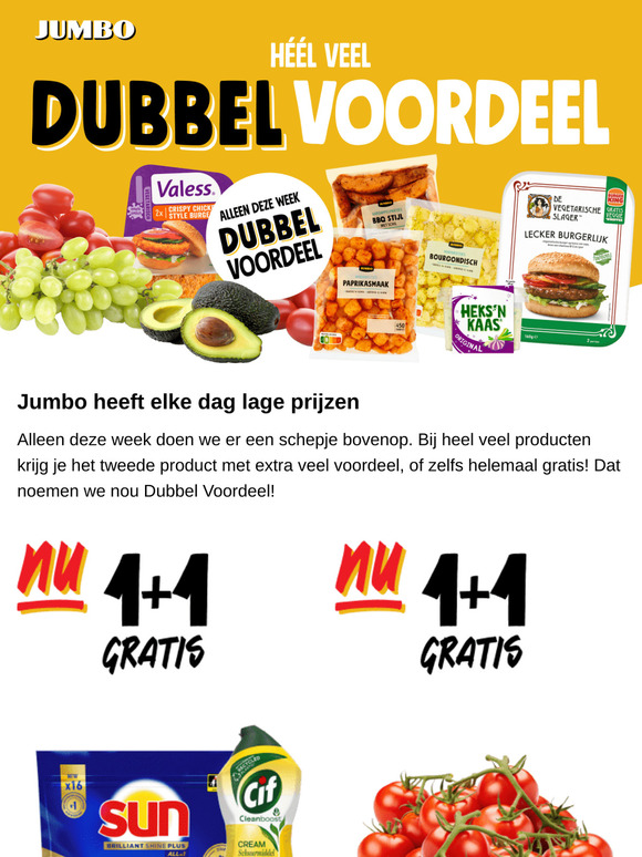 Dubbel voordeel: 1+1 GRATIS!