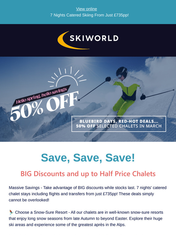 Up to Half Price Ski Chalets Are Here! 💰❄⛷️