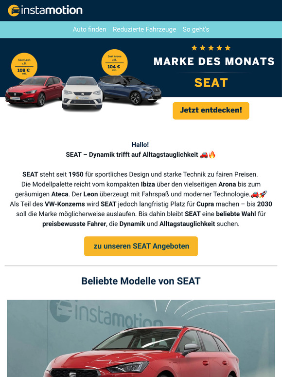 Hallo!  unsere Marke des Monats: SEAT🚗🔥