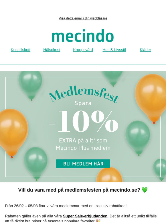 Medlemsfesten är igång 🎈 Bli medlem idag och få extra rabatt!