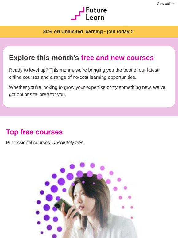 This month's must-try free and new courses