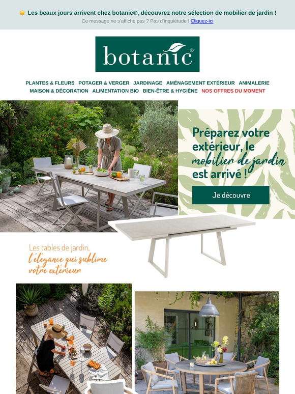 ☀️ Les beaux jours arrivent chez botanic®, découvrez notre sélection de mobilier de jardin !