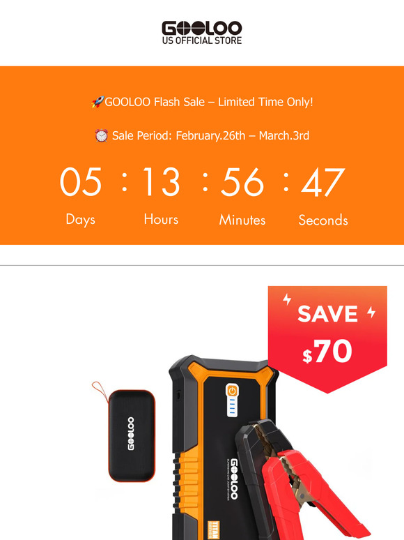 ⚡GOOLOO Flash Sale⏰Feb. 26th – Mar. 3rd, 2025
