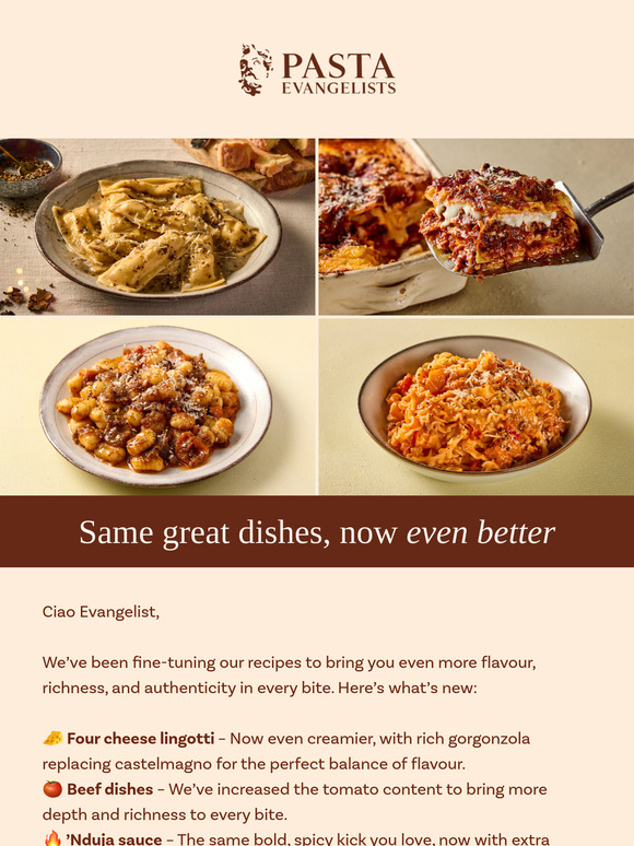 Your favourite recipes, now even better! 🍝