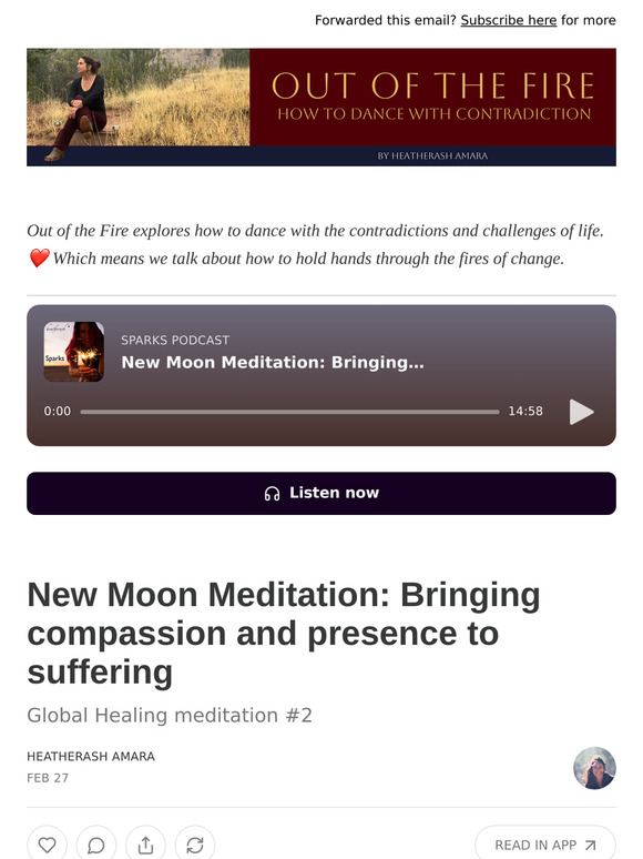 New Moon Meditation: Bringing compassion and presence to suffering