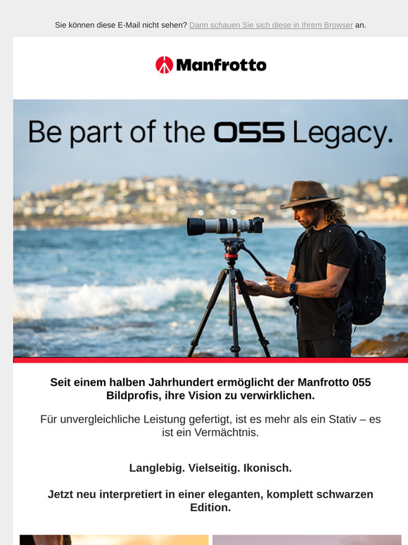 Neue Manfrotto 055 Stative Legacy Edition. Be part of the legacy.