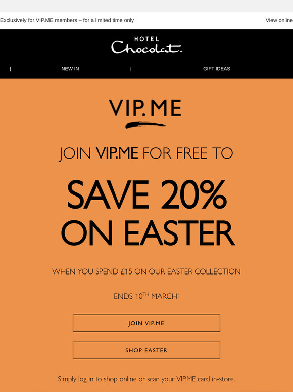 Starts today: 20% off Easter