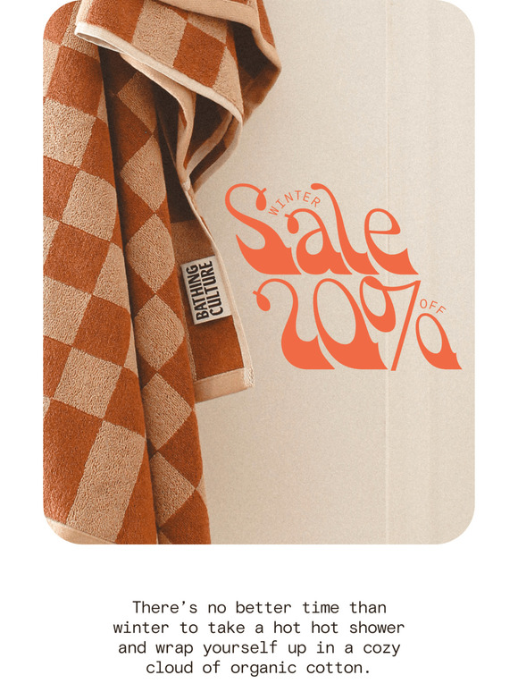 20% off towels & robes