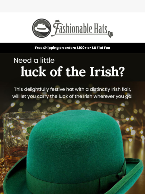 Get the perfect hat for St. Paddy's Day!