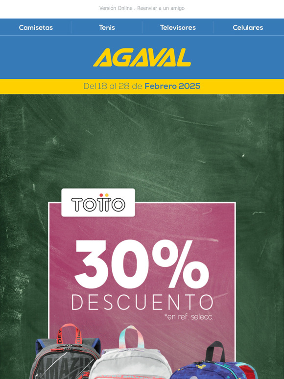 Regresa a clases con Totto y ahorra un 30%