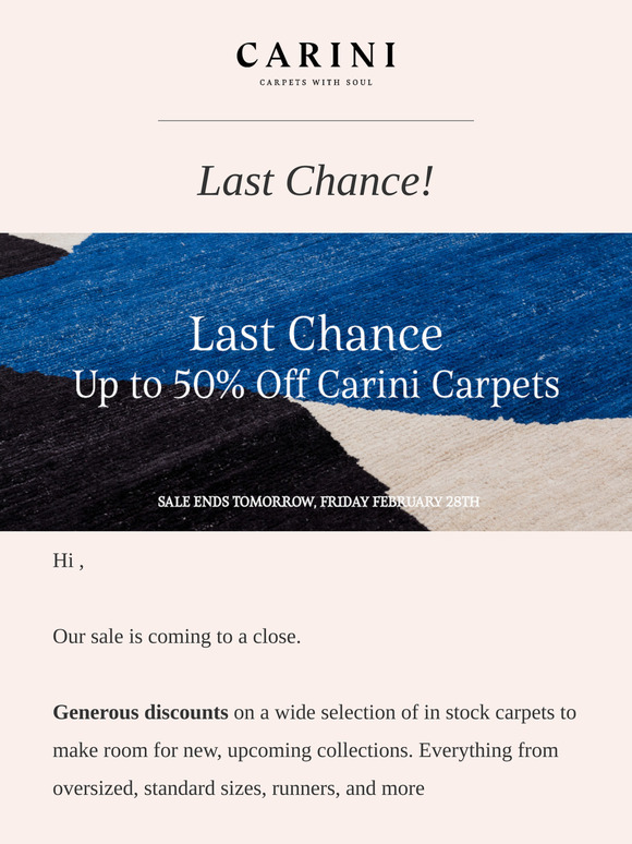 Last Chance! Carini Sale