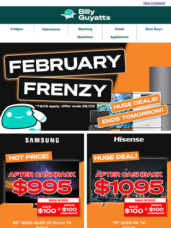 Ending Tomorrow!🔥 FEB FRENZY! Huge Deals on Selected Products!*