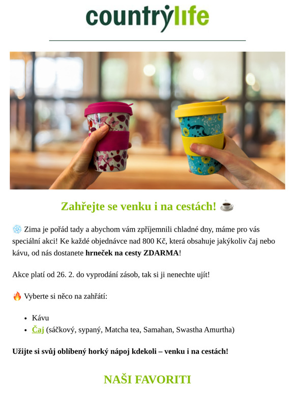 Hrneček na cesty ZDARMA k vaší objednávce!