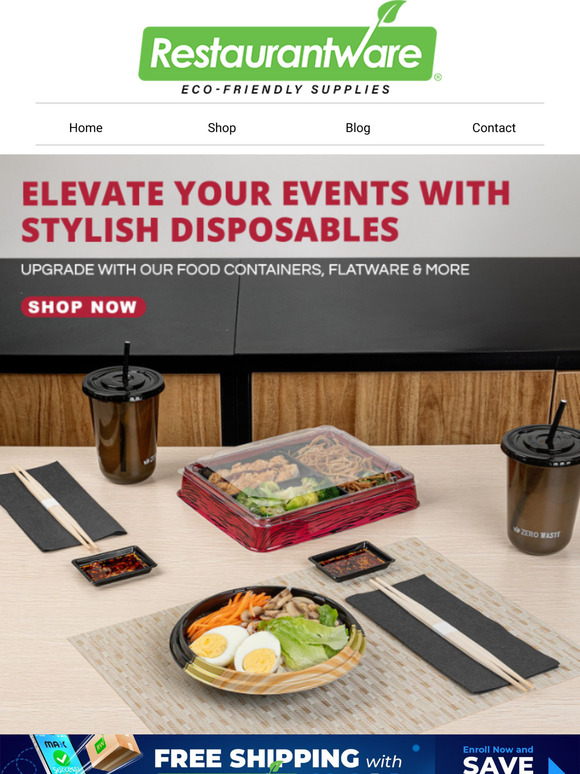 Seamless Service Starts Here: Take Out Boxes, Drinkware & More 🥤🍽️