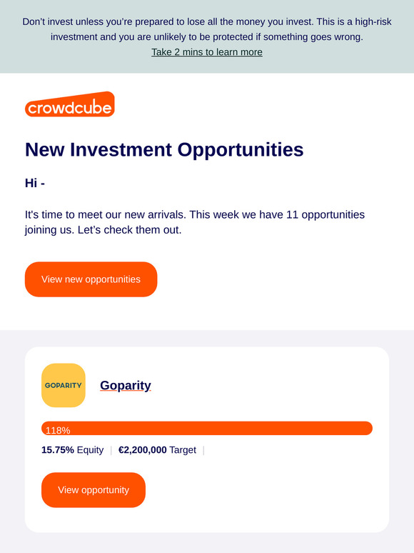 New Investment Opportunities