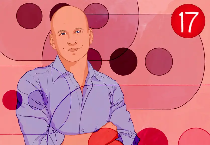 Illustration of Andrew Brodsky. Image links to story.