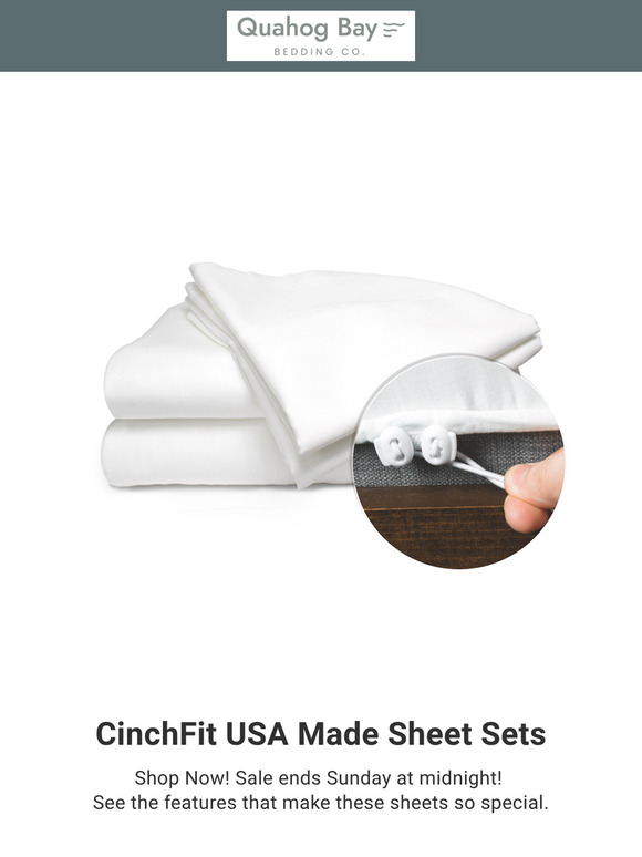 CinchFit Sheet SALE! SAVE Now on our amazing Cinching, Stay on Sheets!