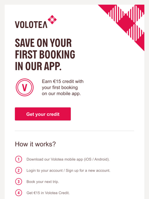 Last day! Get €15 off on your first flight! Travel discount with our app.