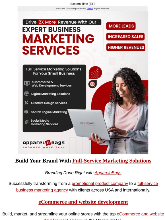 Full-Service Marketing Solutions For Your Small Business: Build Your Brand Today with ApparelnBags