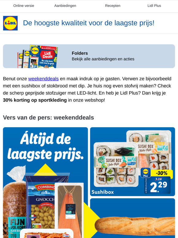 Weekenddeals: van sushibox tot stokbrood