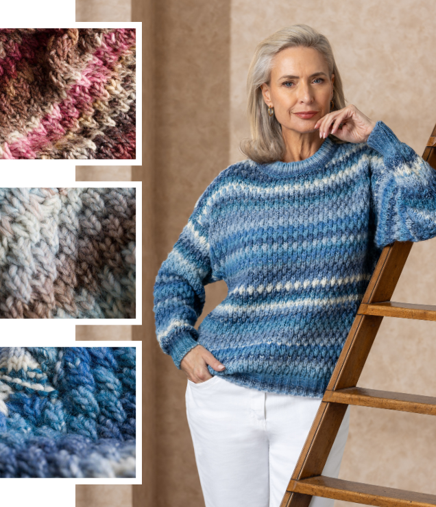 Wool-Rich Ombre Crew Jumper