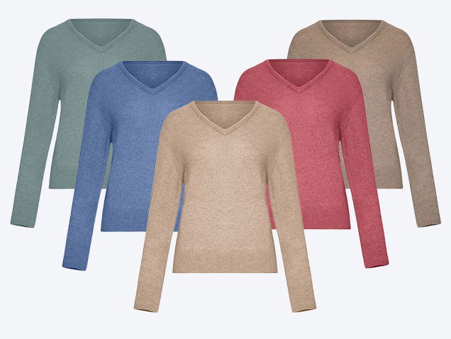 PURE CASHMERE V NECK