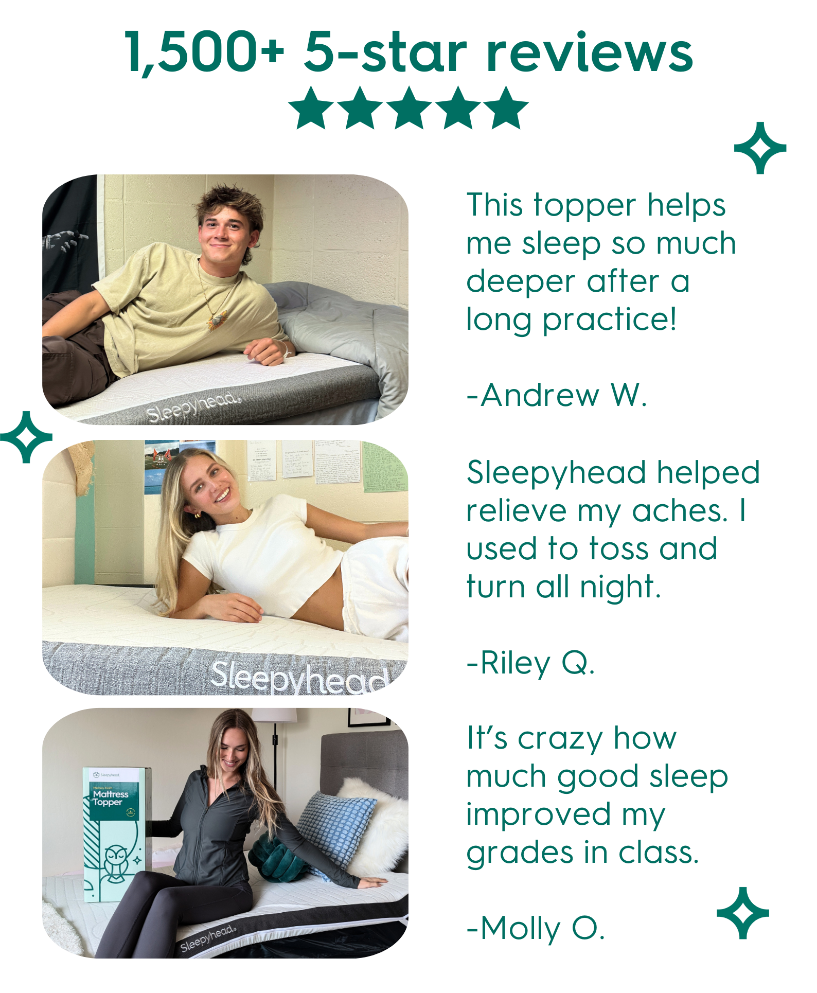 1,500+ 5-star reviews