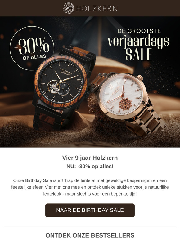 Birthday Sale 30% korting 🎉